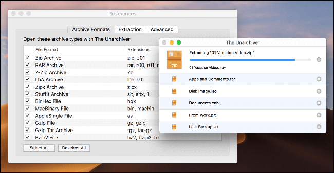 Le Unarchiver pour Mac
