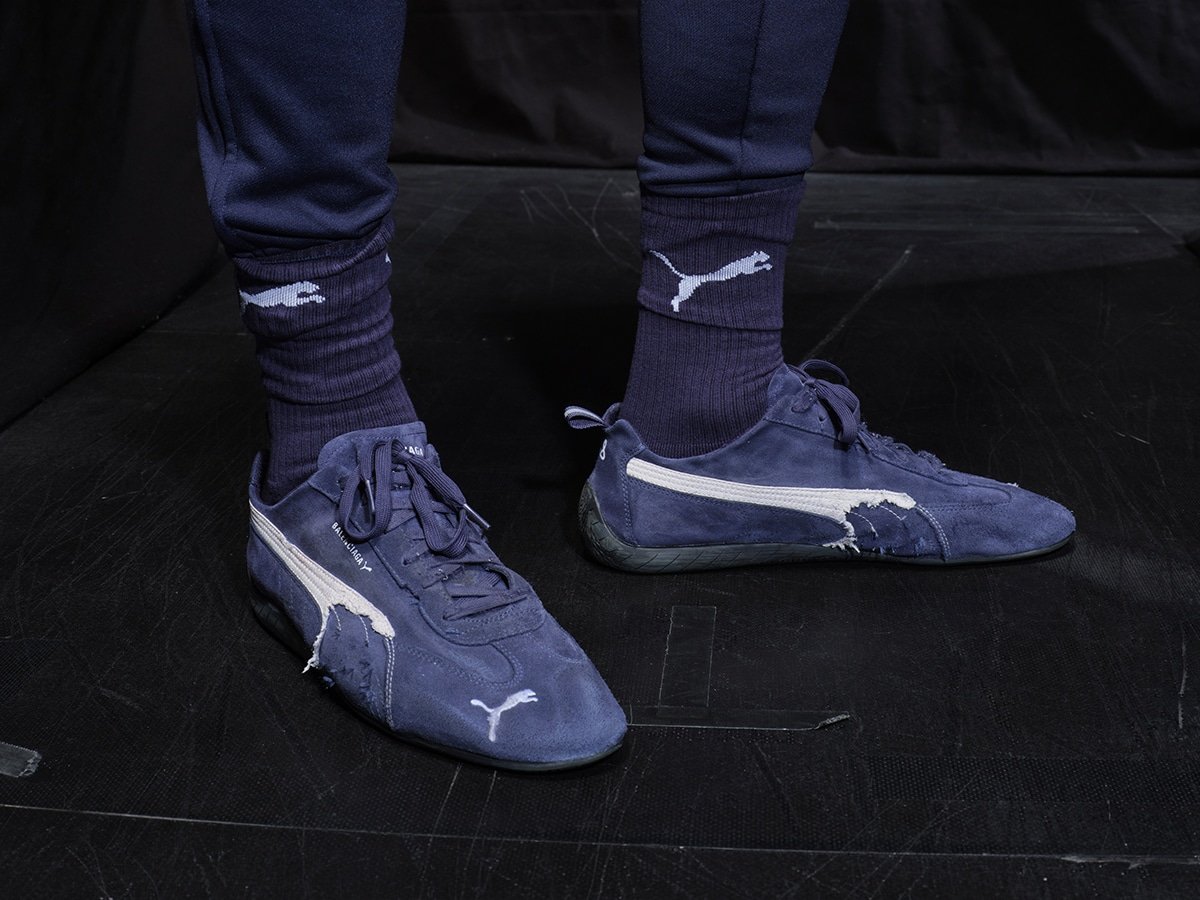 Balenciaga x Puma Speedcat dans la marine
