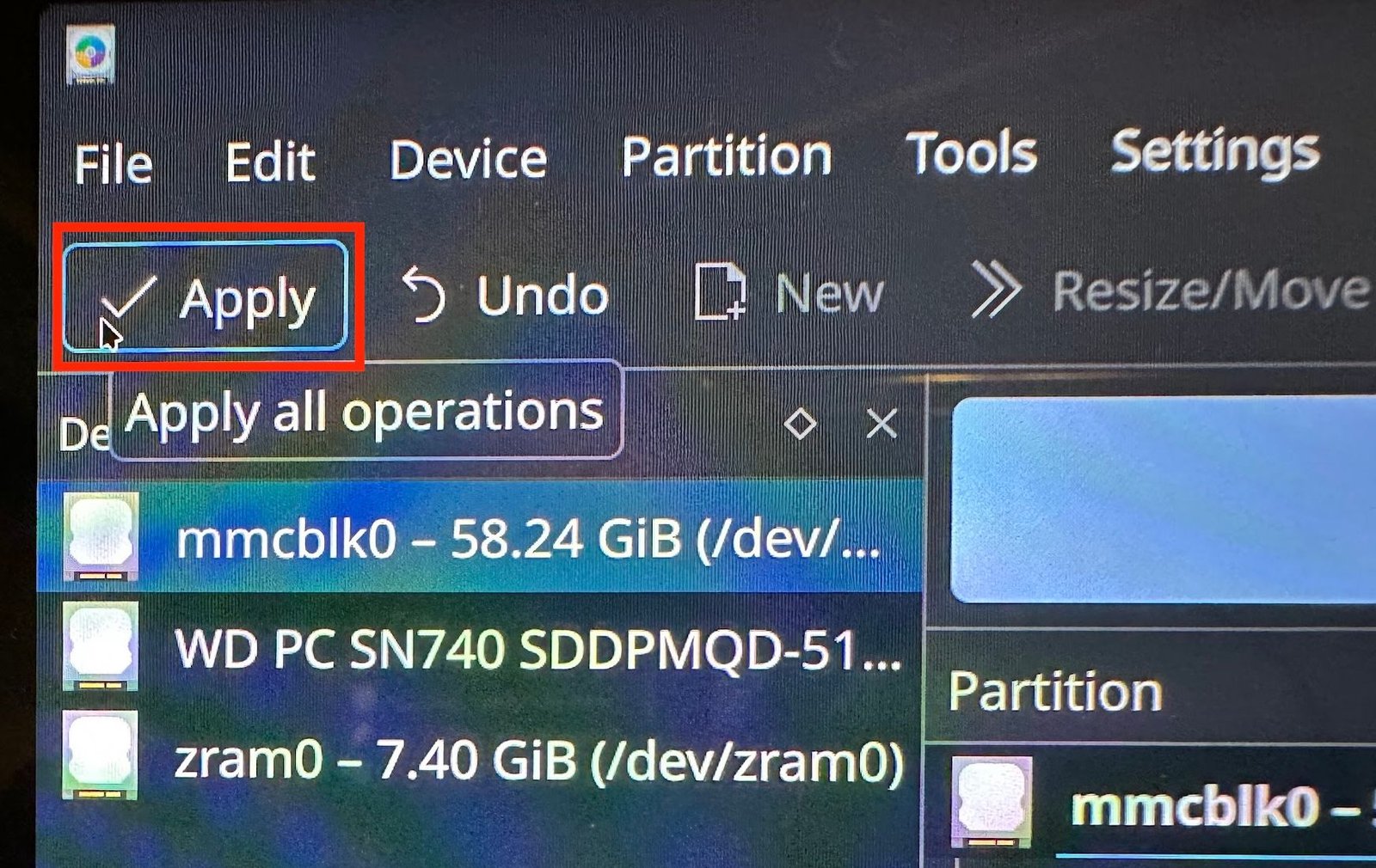 Appliquer des modifications dans KDE.