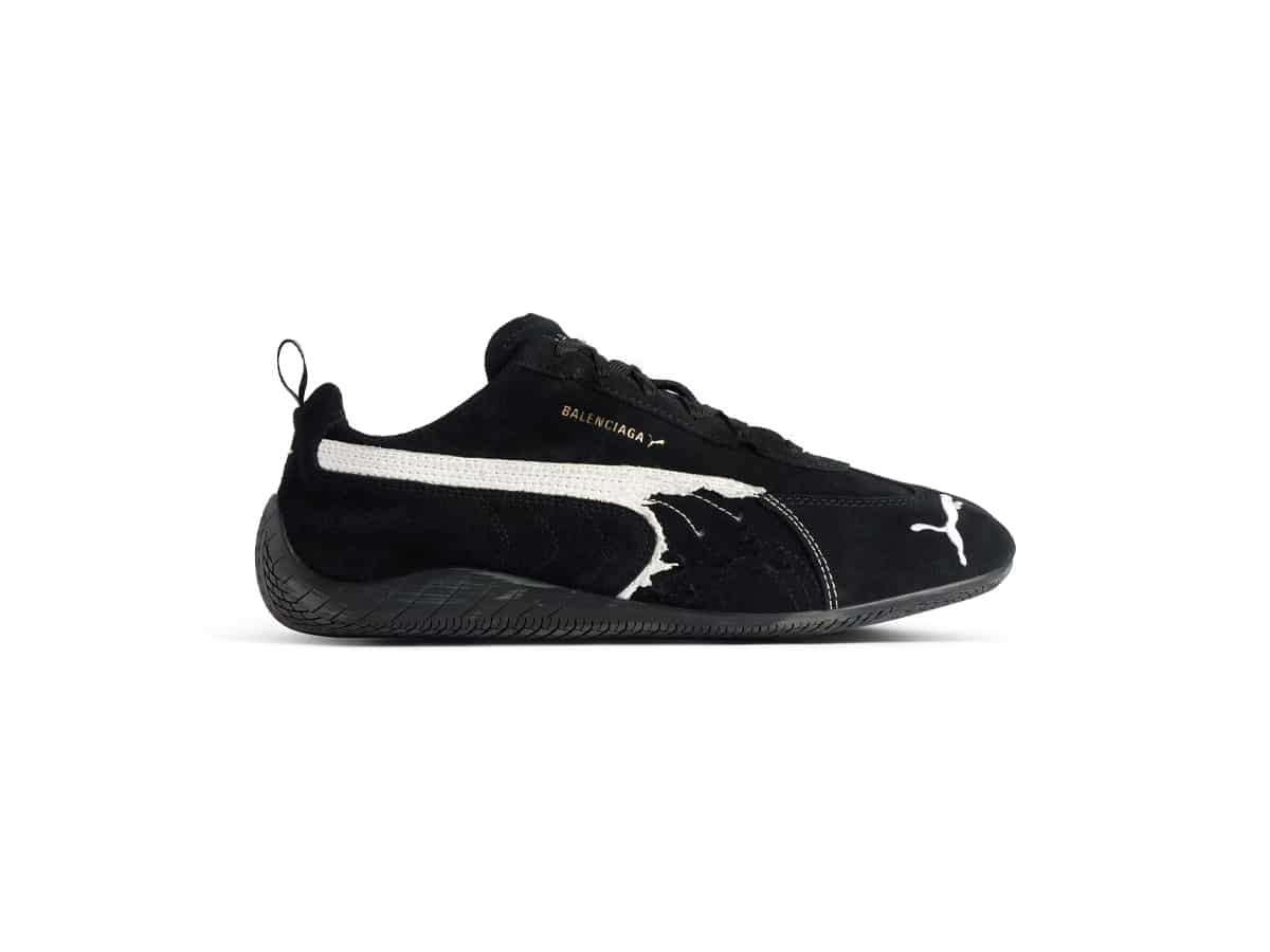 Balenciaga en daim de speedcat en noir noir