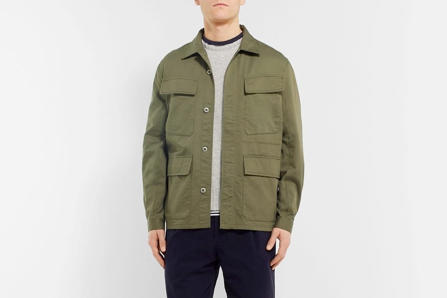 Veste de chemise en sergé en coton Universal Works