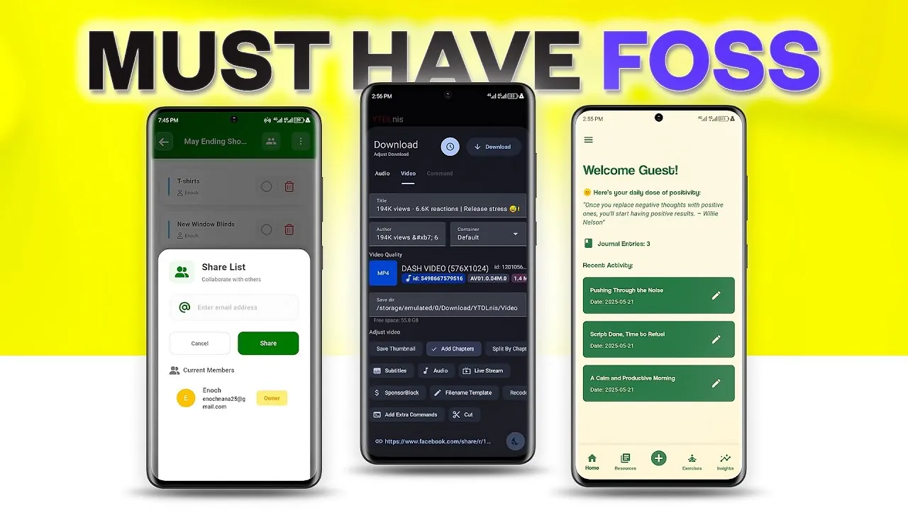 Application de téléchargeur de médias YTDL pour Android avec une fonctionnalité avancée