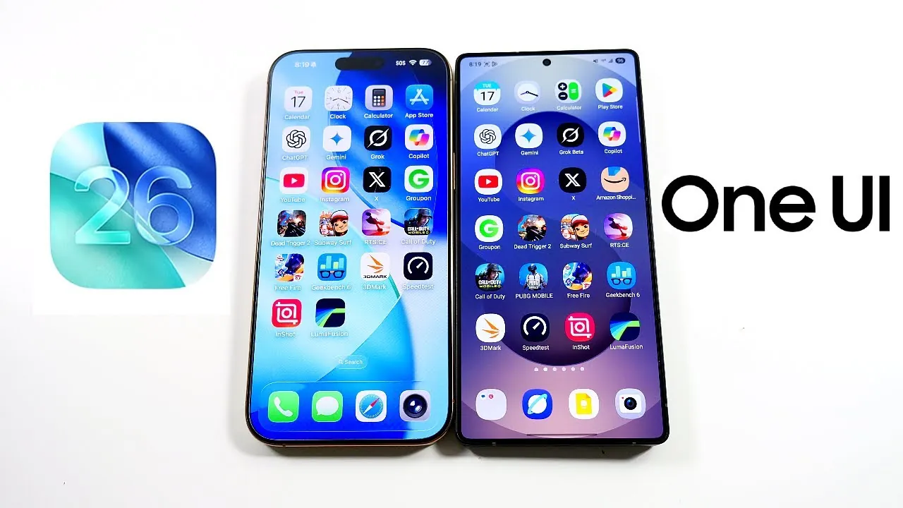 Options de personnalisation dans iOS 26 contre une UI 7 expliquée