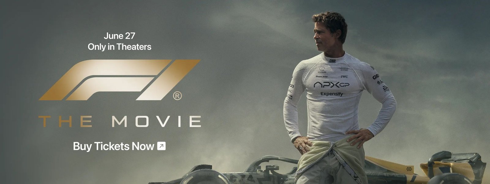 Une bannière promotionnelle du film F1.