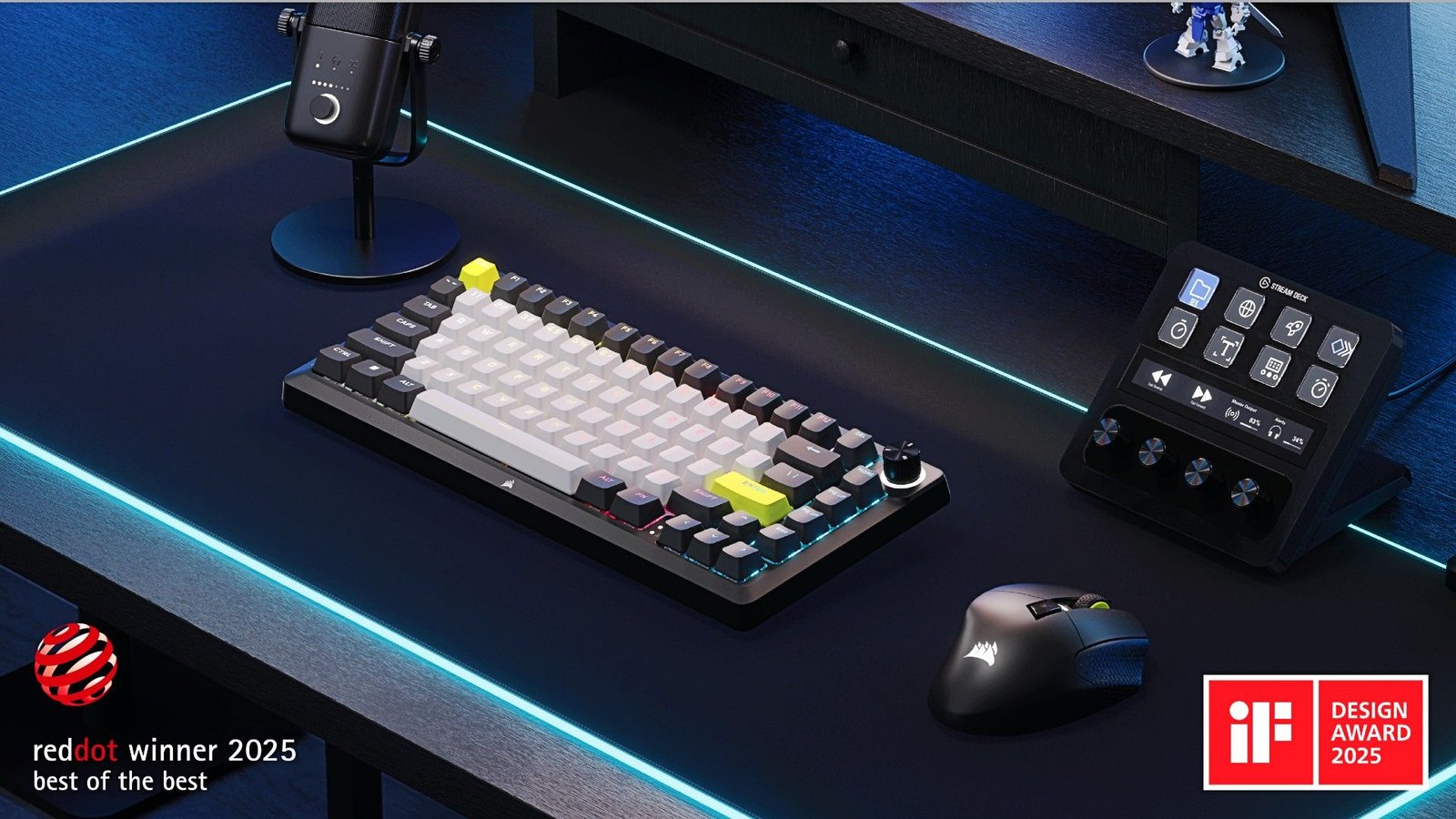 Kit de clavier Makr 75 Barebones assemblé sur un bureau