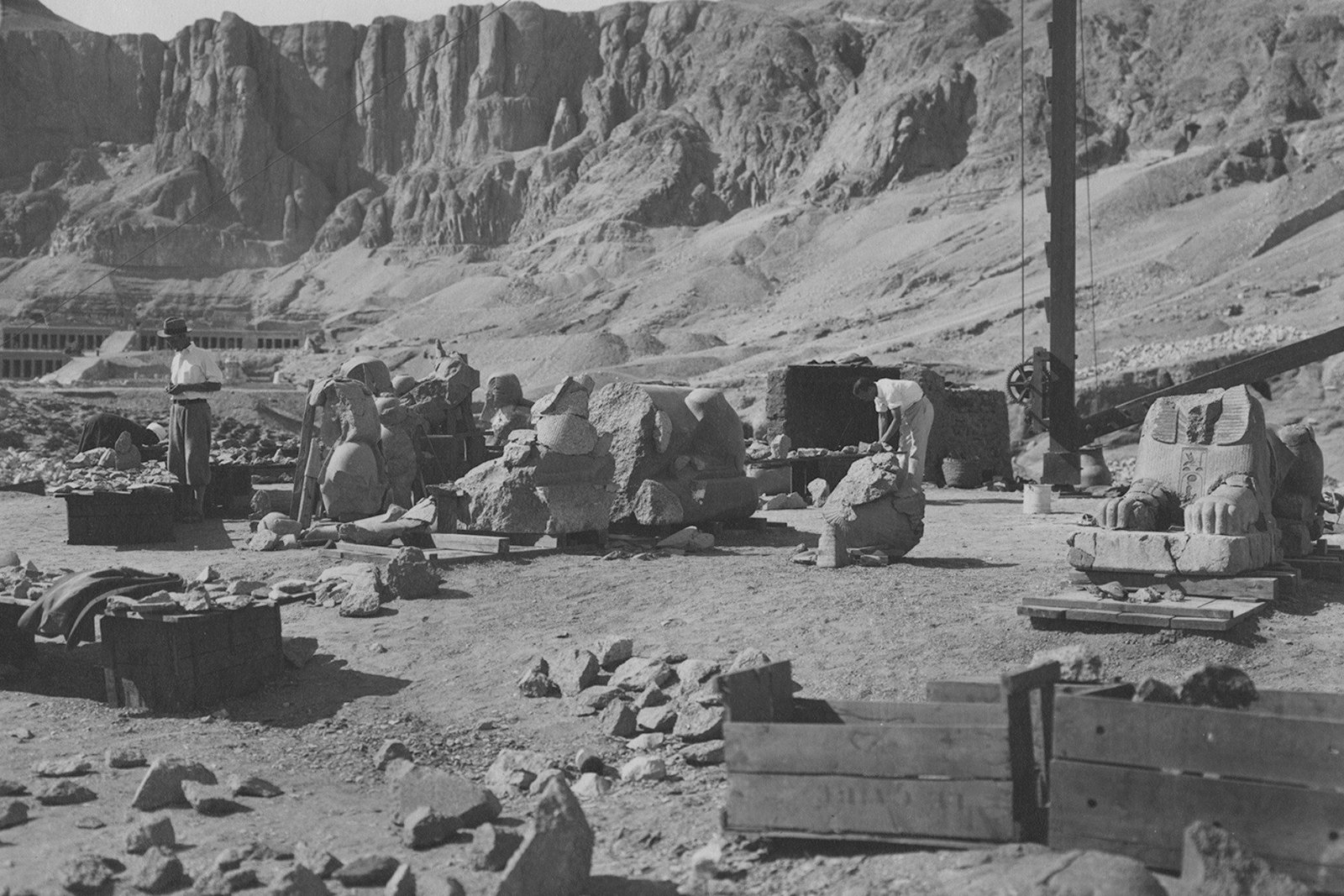 Assemblage des fragments Hathepsut