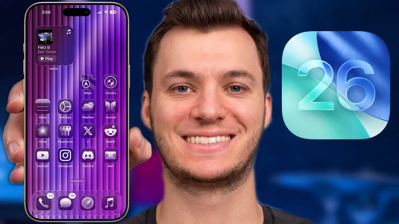 Mise à jour Apple iOS 26 avec interface et fonctionnalité utilisateur améliorées