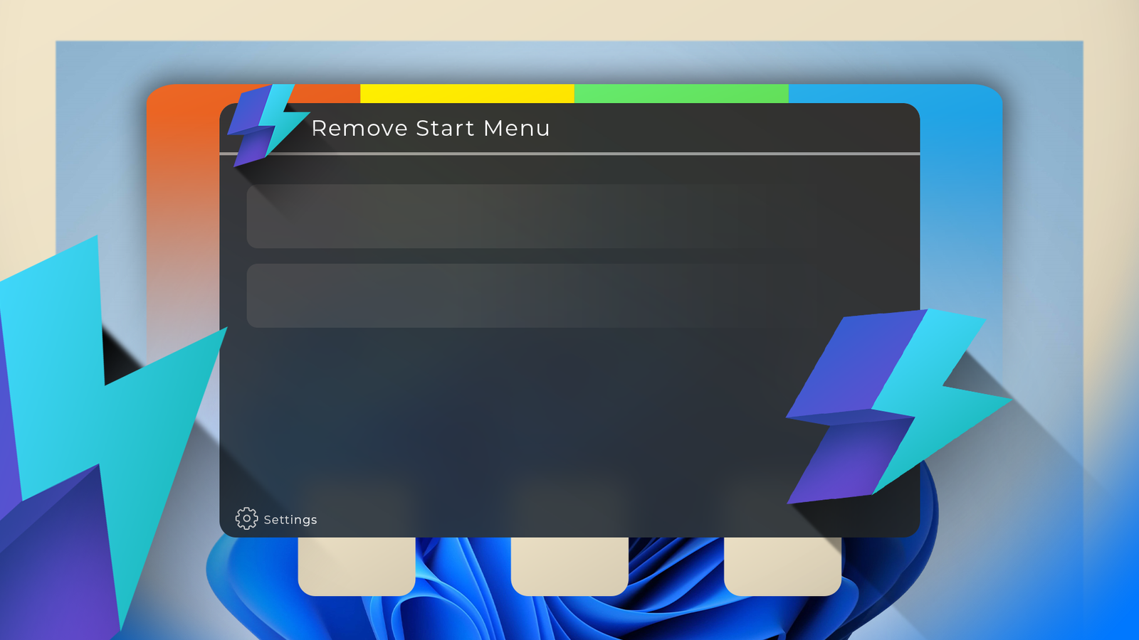 Écran Windows 11 avec la palette de commandes en cours d'exécution et son icône a été mise en évidence.