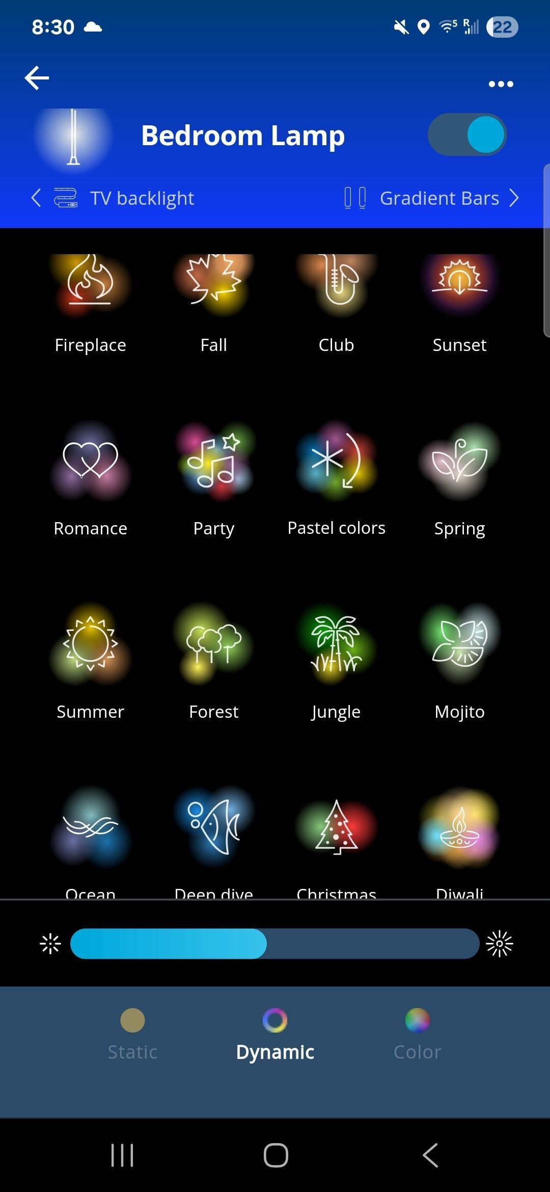 Une capture d'écran de l'application Wiz V2.