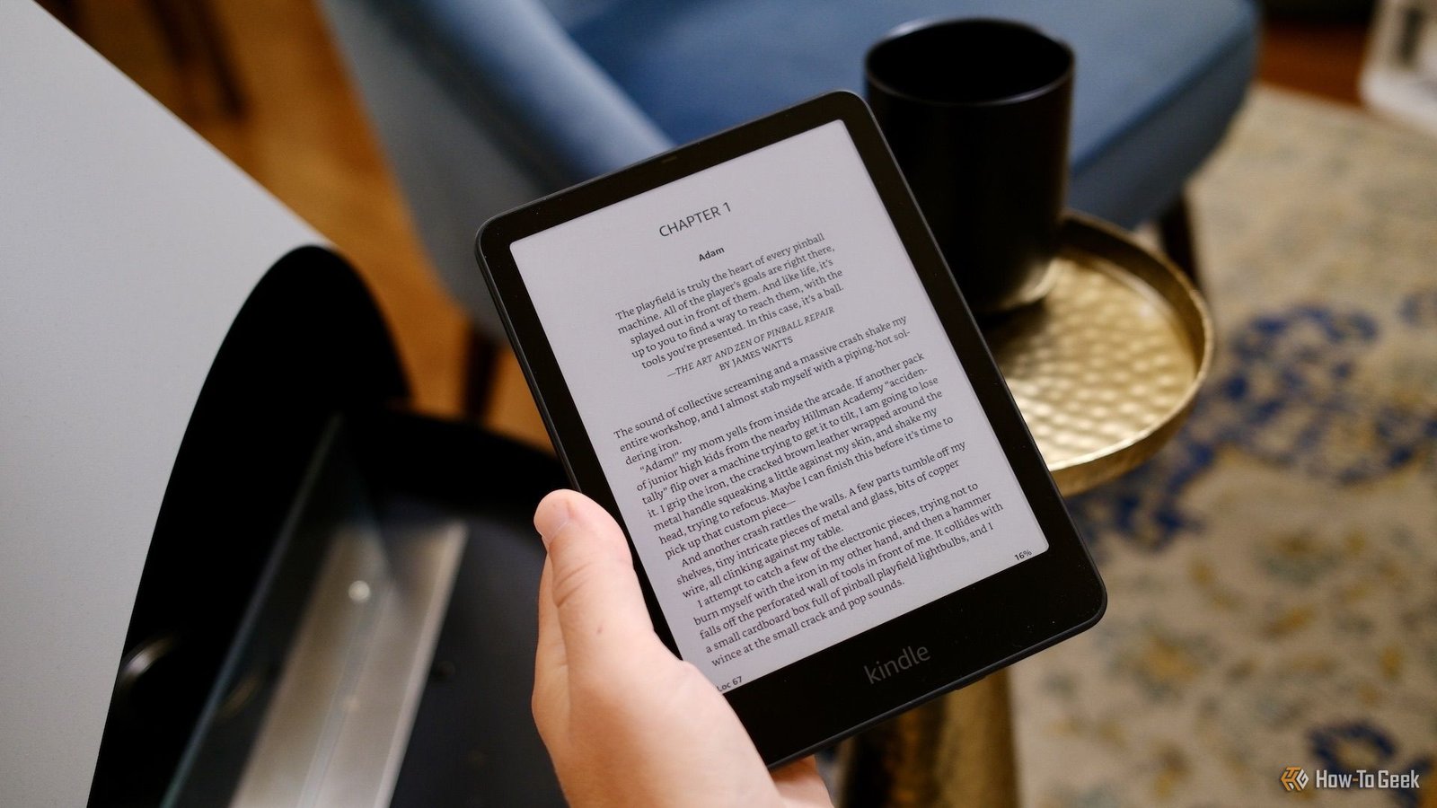 Texte étant affiché sur le Kindle Colorleoft Amazon.