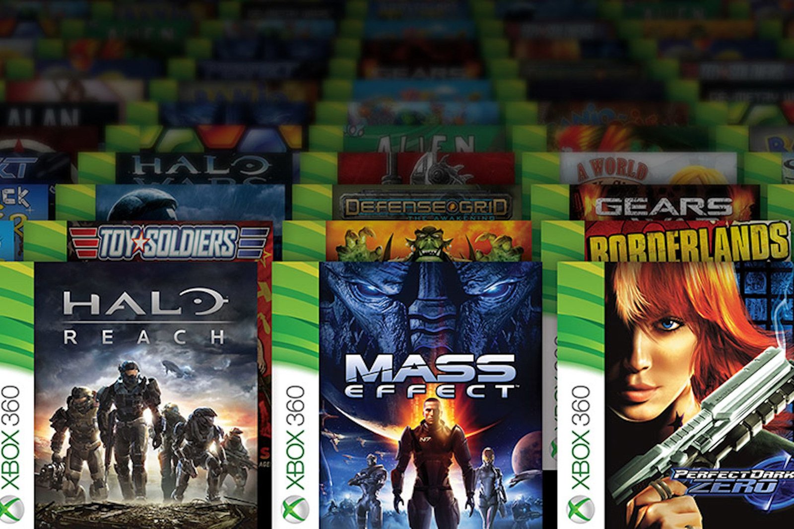 Une image de jeux Xbox 360 compatibles en arrière à partir du site Web Xbox.