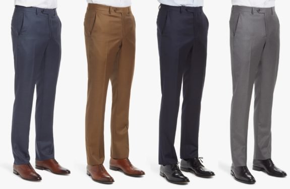 Santorelli Fabriqué en Italie Roma Pantalon de robe en laine avant plate