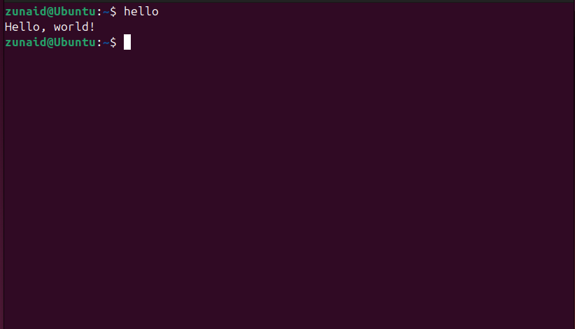 Exécution d'un package sur Linux qui a été installé avec Homebrew.