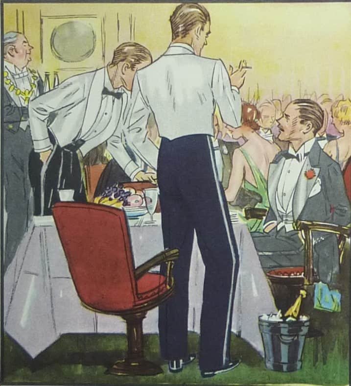 Cravate noire de la scène de restauration vestes Illustration de la gamme de gains noires