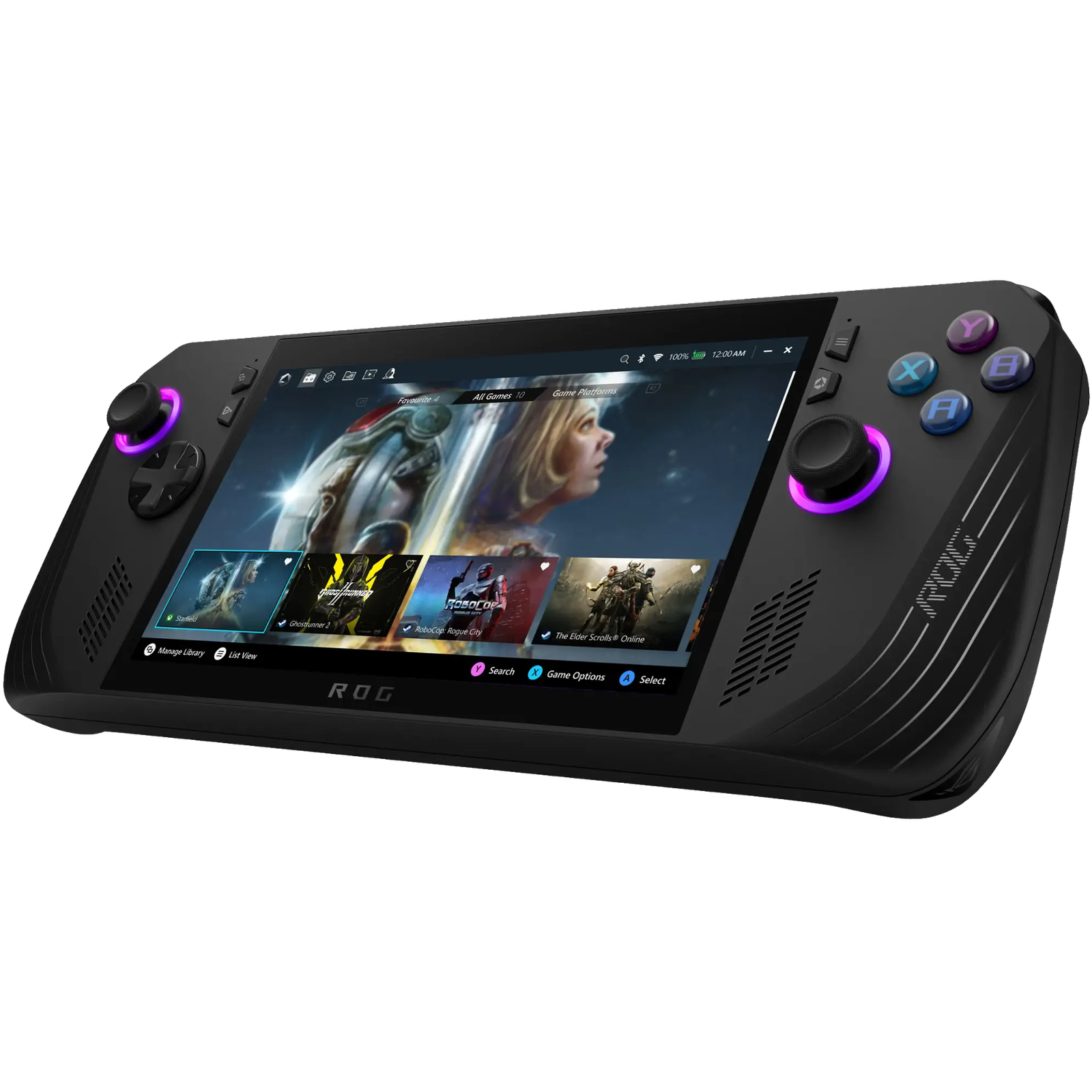 Rog Ally X Console PC Handheld avec finition noire