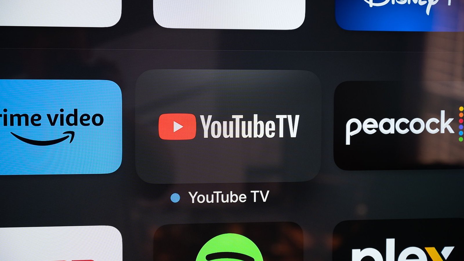 Icône de l'application YouTube TV sur un Apple TV