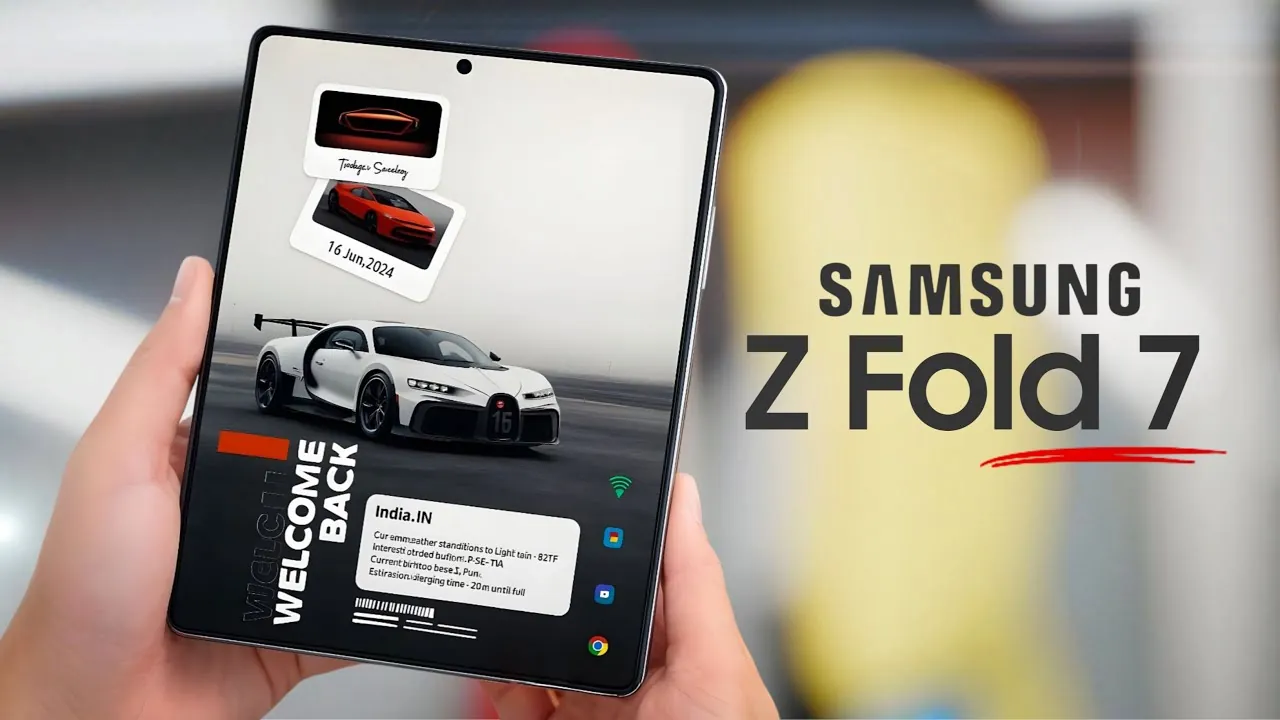 Gros plan de la charnière en titane durable du Galaxy Z Fold 7
