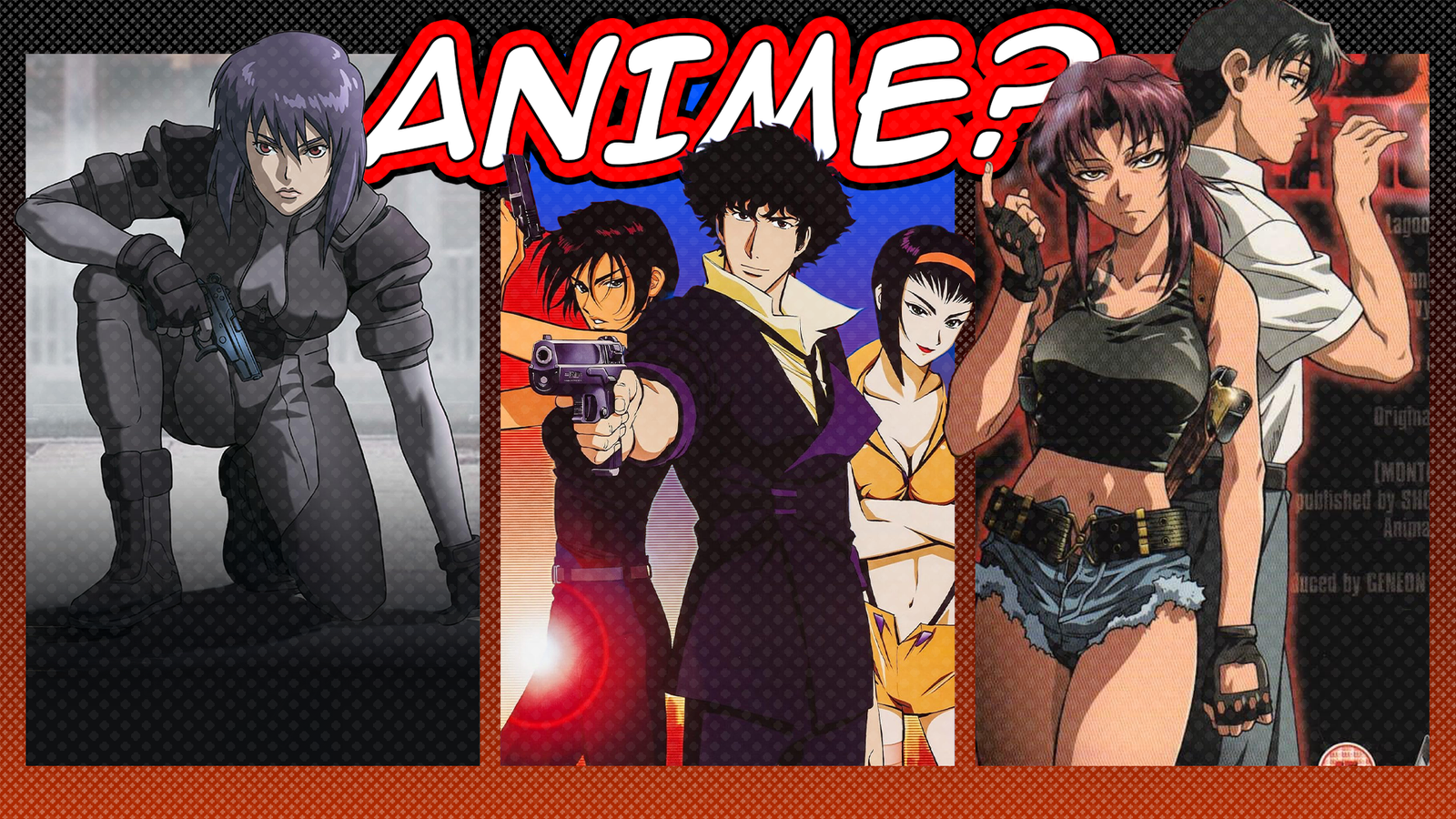 Quelques couvertures d'anime avec «anime» écrites au sommet.