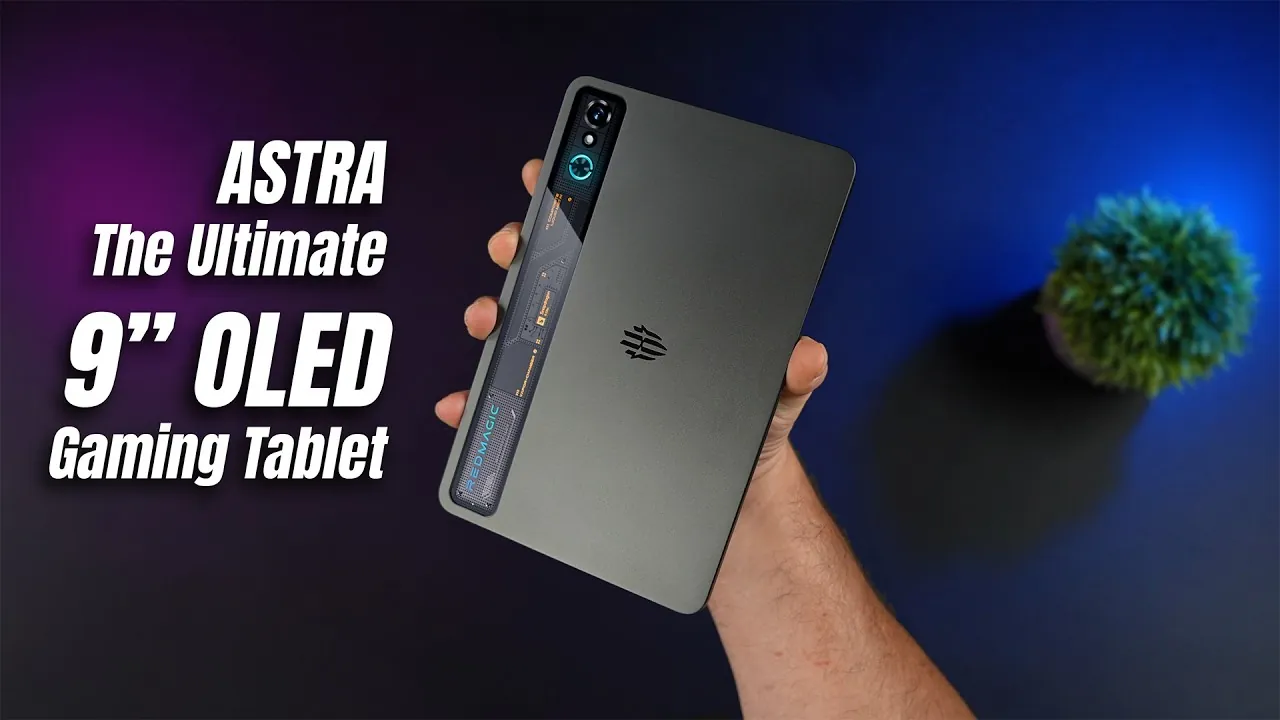 Affichage Oled vif de la tablette Astra Redmagic en action