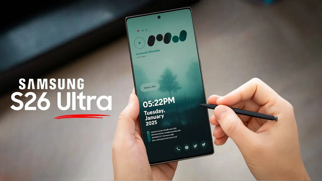 Galaxy S26 Ultra avec une conception mince et légère pour une portabilité améliorée