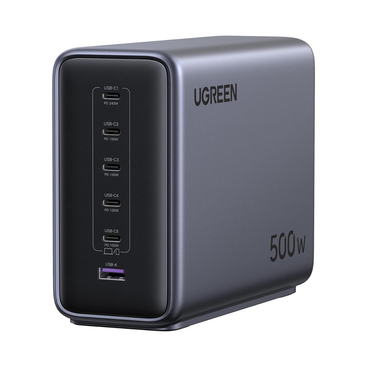 Le chargeur rapide Ugreen 500W GAN Bureau.