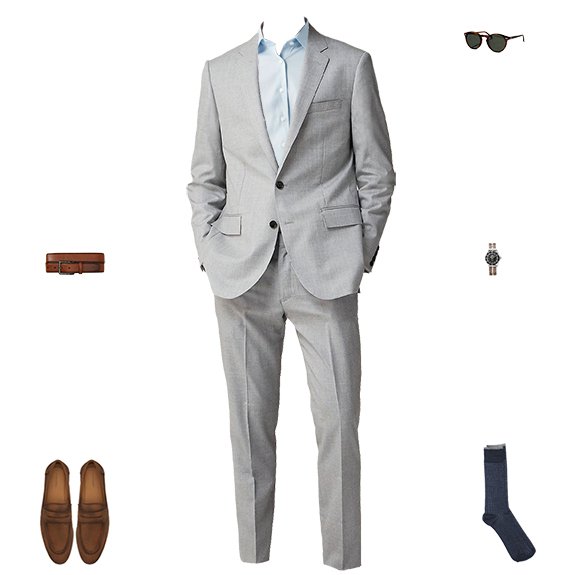 Scénario de style vague de chaleur 2025 costume habillé