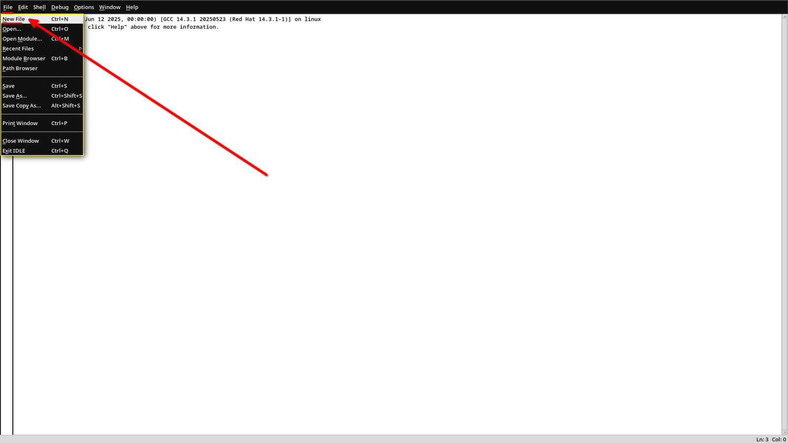 La fenêtre de remplacement inactif est ouverte avec le menu Fichier étendu, affichant ses options. Le nouvel élément de menu de fichier est mis en évidence en rouge pour attirer l'attention.