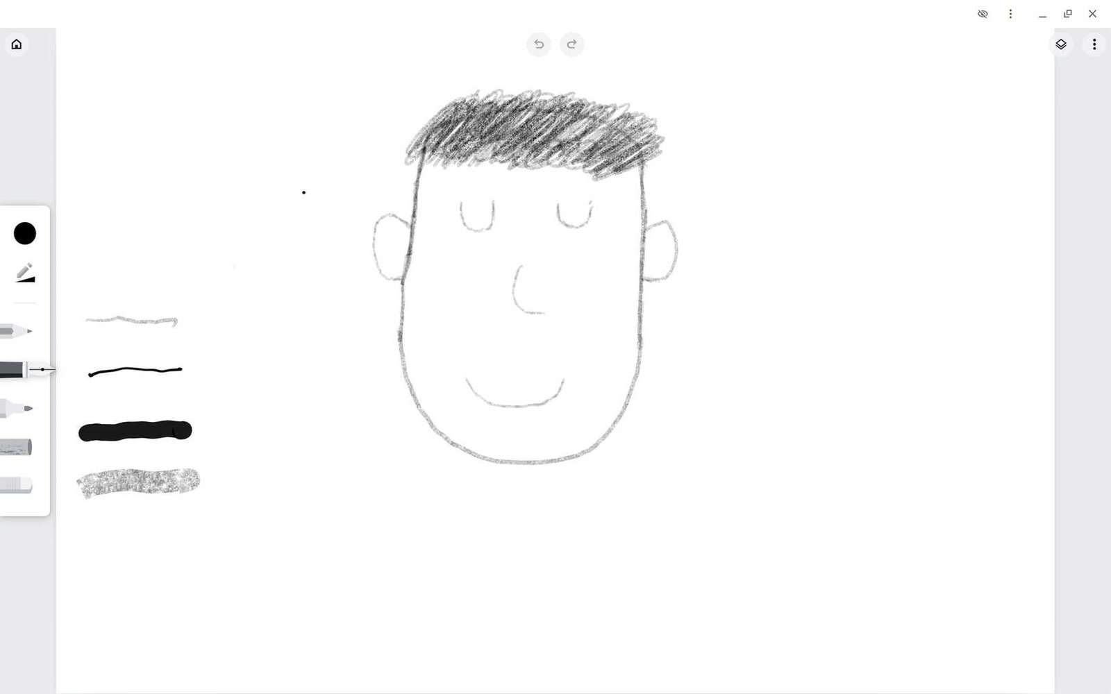 Édition d'un dessin dans l'application Chrome Canvas sur un Chromebook