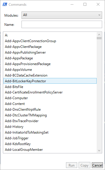 Show-Command dans PowerShell.