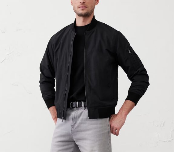 Veste de bombardier patrimonial en nylon à 100%