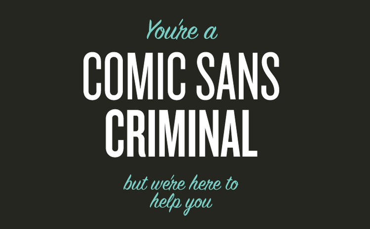 Texte du site Web Comic Sans Criminal.