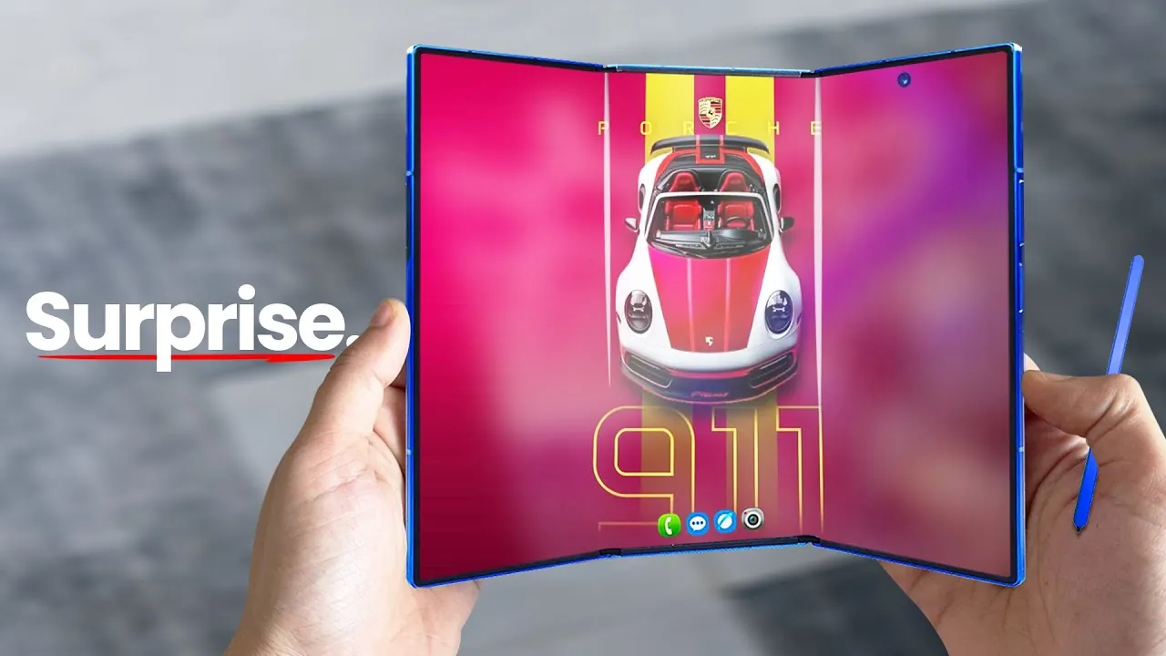 Samsung Galaxy G Fold entièrement déplié avec un écran principal de 10 pouces