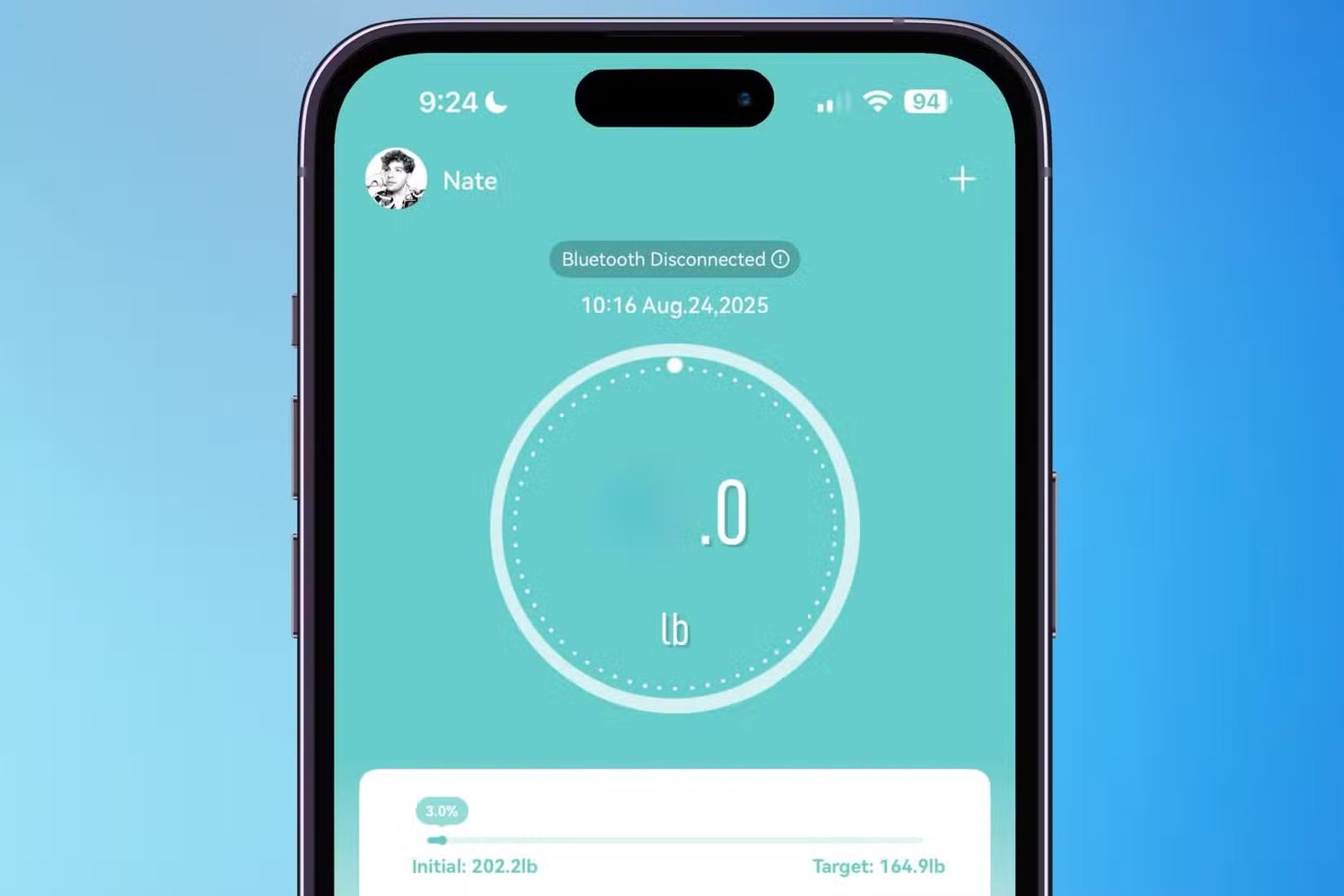 Poids enregistré à partir d'une balance intelligente prise en charge par HealthKit.