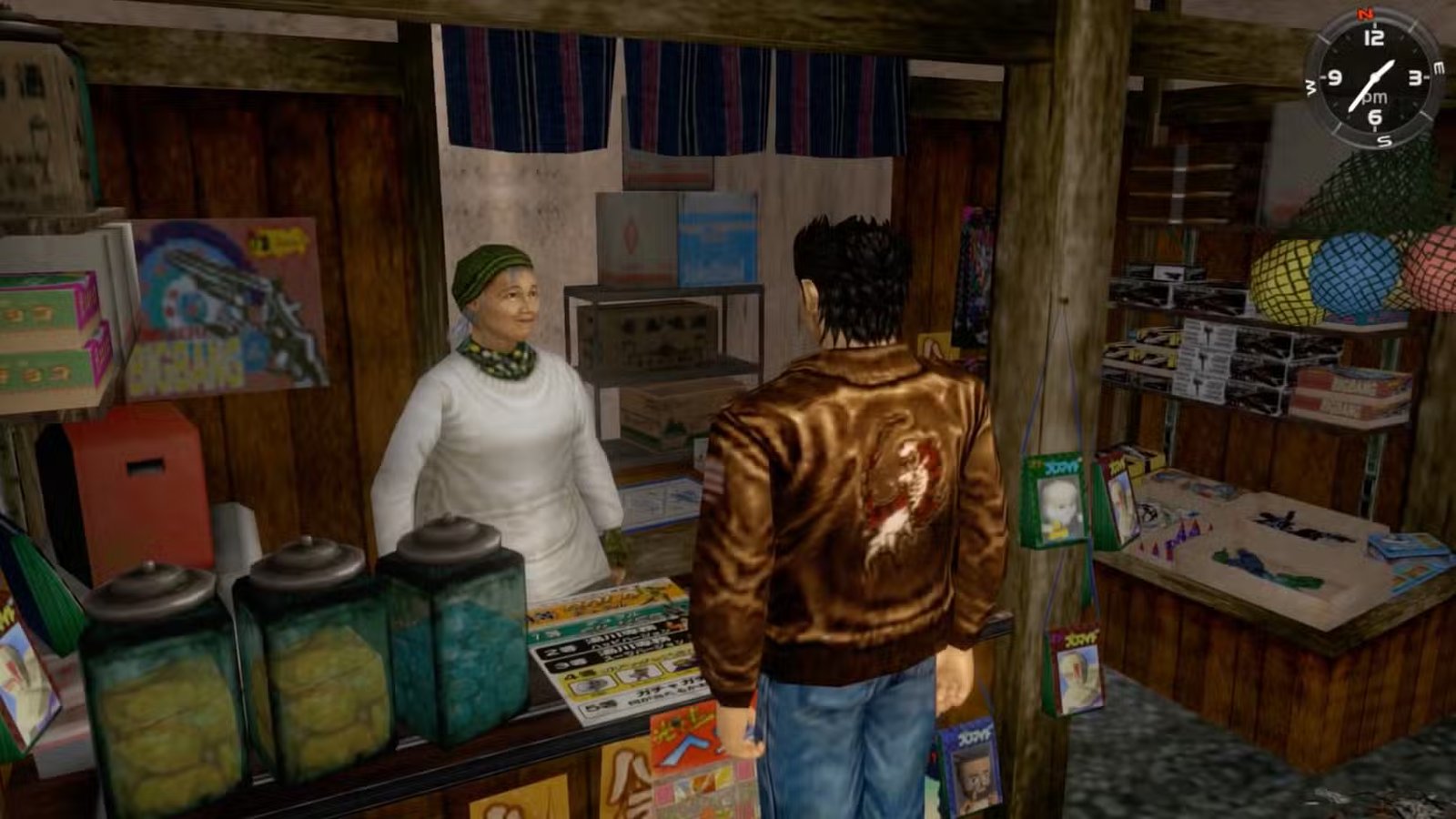 Parler à un commerçant à Shenmue.