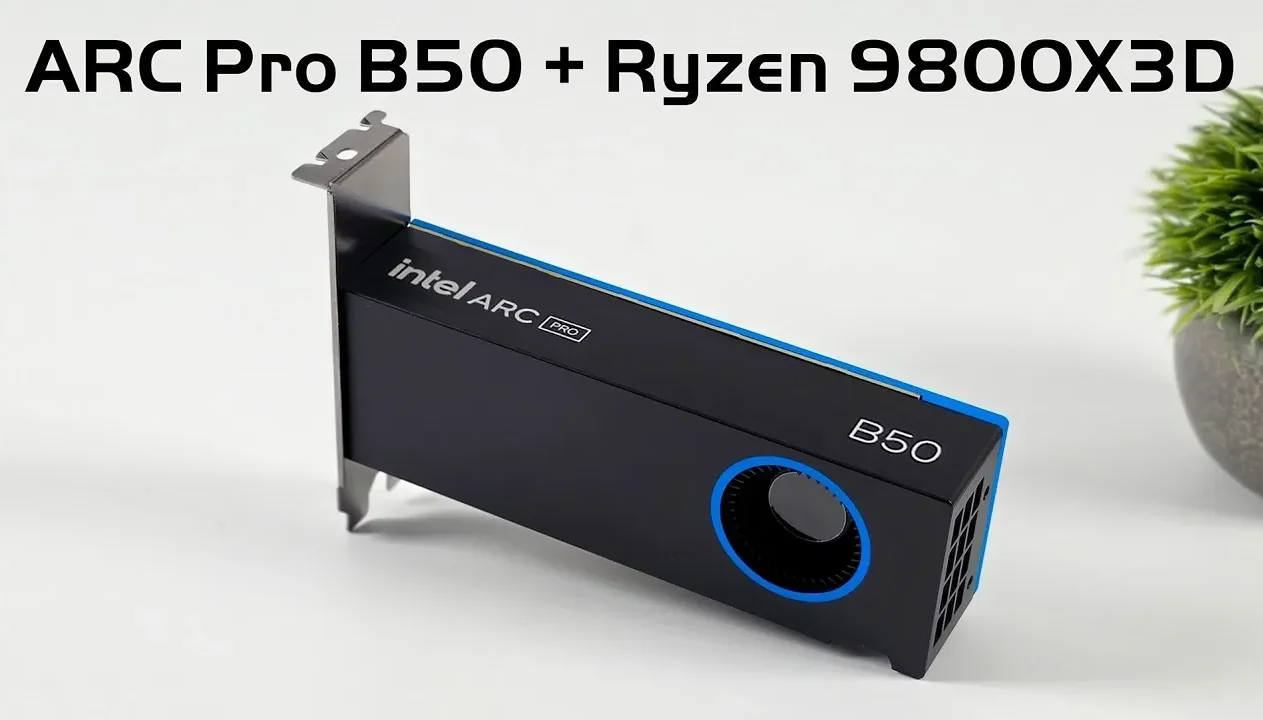 Le GPU Intel Arc Pro B50 présente ses performances de jeu et ses capacités de station de travail
