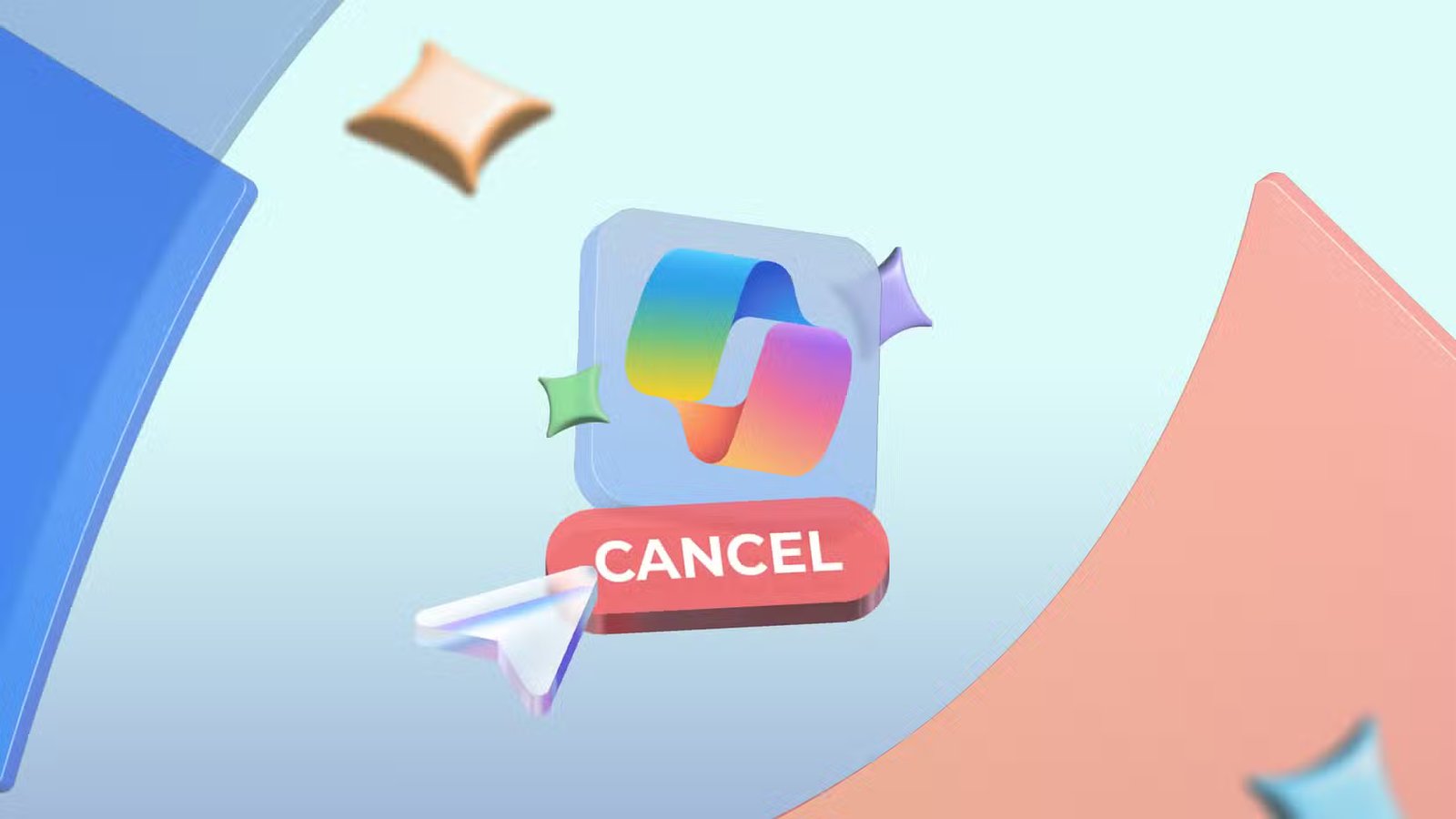 Logo Microsoft Copilot avec un bouton d'annulation.