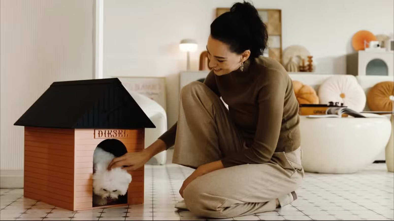 Niche pour chien imprimée en 3D par Elegoo.