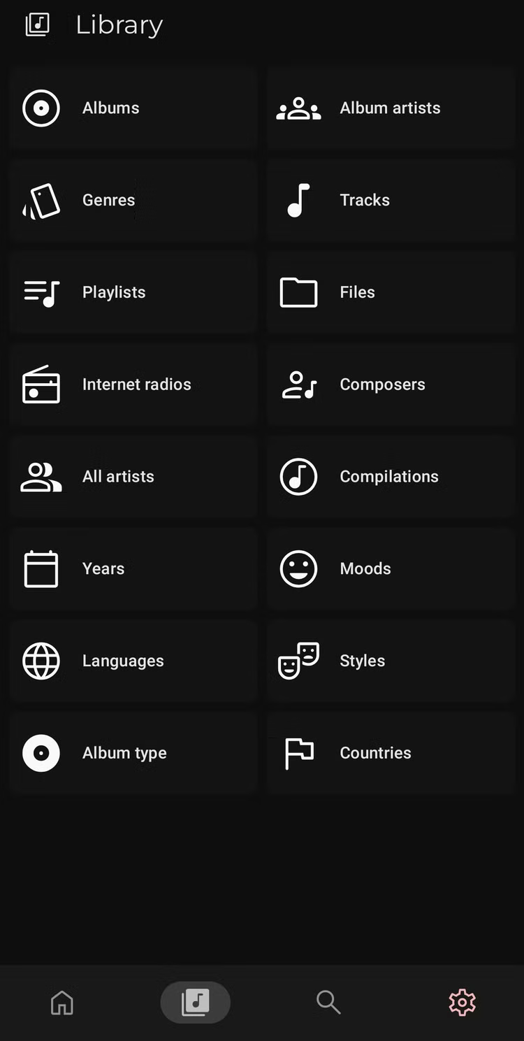 L'interface principale de l'application Symfonium. 