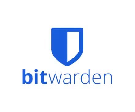 icône et logo bitwarden sur fond blanc
