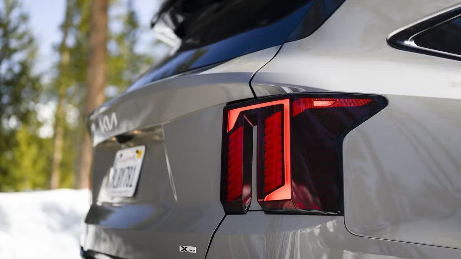 Gros plan du feu arrière du Kia Sorento 2026.