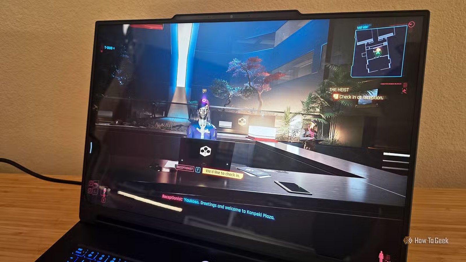 L'ordinateur portable de jeu Lenovo Legion 9i Gen 10 jouant au jeu « Cyberpunk 2077 ».