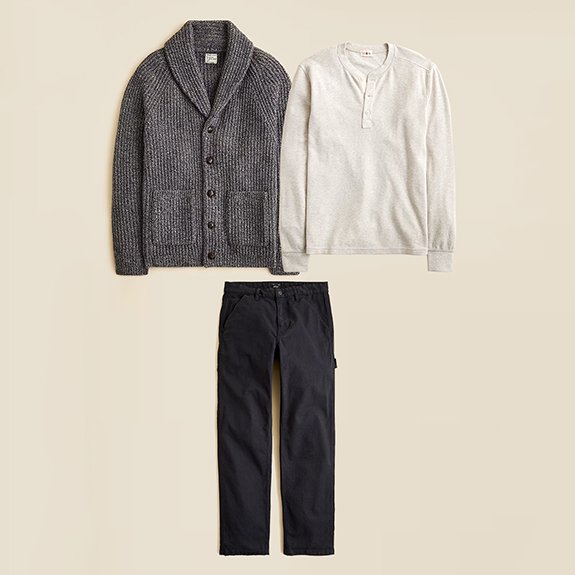 J Crew 1S4O Extra 70 11526 Col châle Robuste hiver Décontracté