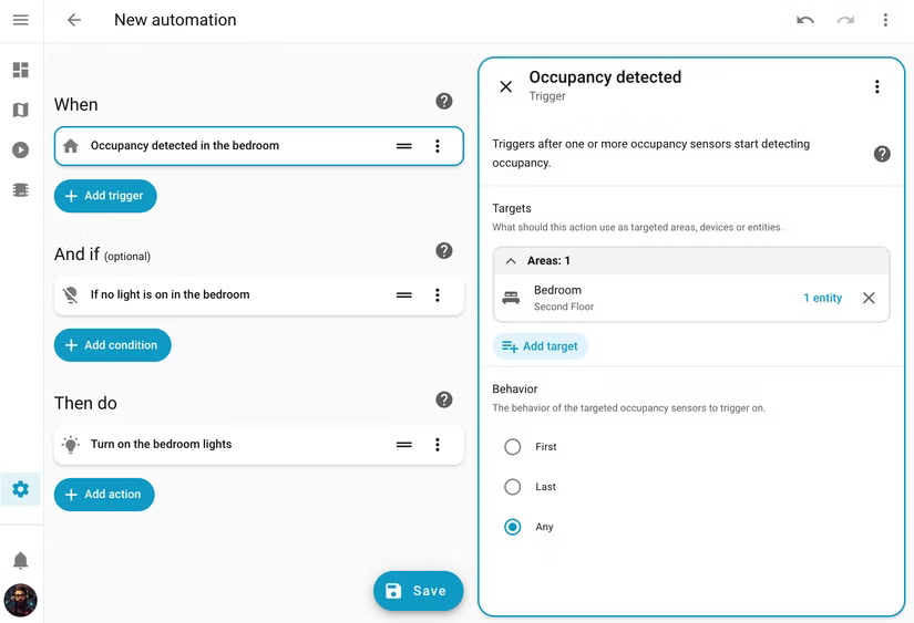 Configurer des déclencheurs dans une domotique Home Assistant