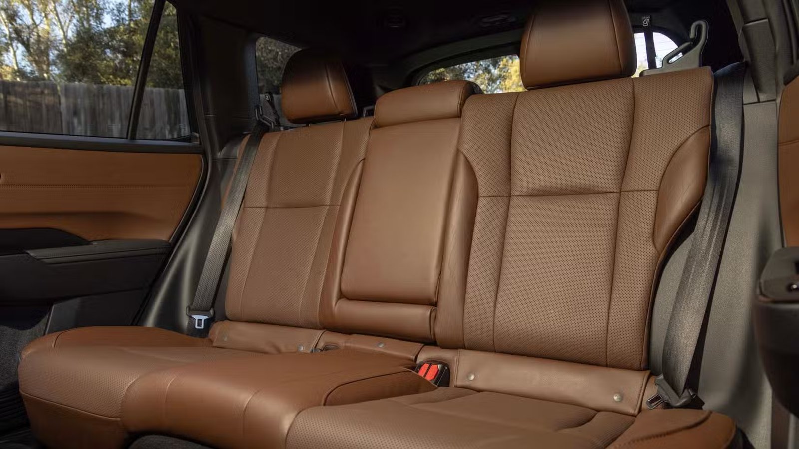 Photo des sièges arrière en cuir Nappa beige d'une Subaru Outback 2026.