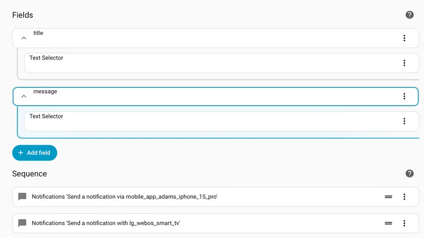Un script dans Home Assistant pour envoyer des notifications à plusieurs appareils.