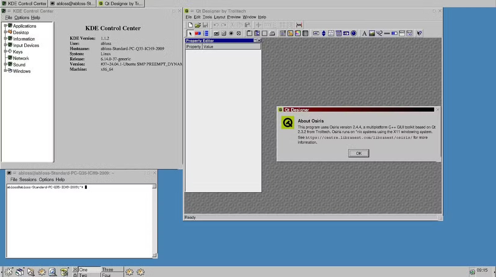 Capture d'écran de MiDesktop sous Linux