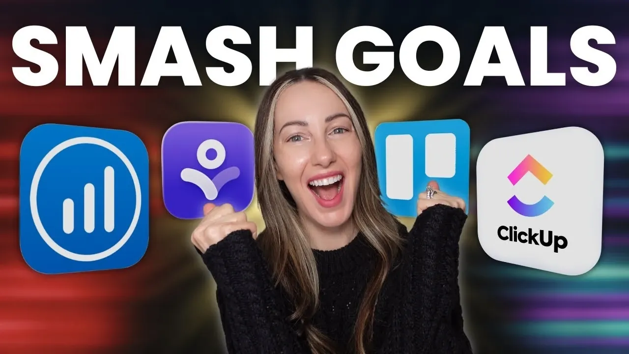 Tableau de bord ClickUp affichant les objectifs, les graphiques en temps réel et les tâches connectées à l'IA, avec des commentaires et des documents dans une vue fractionnée.