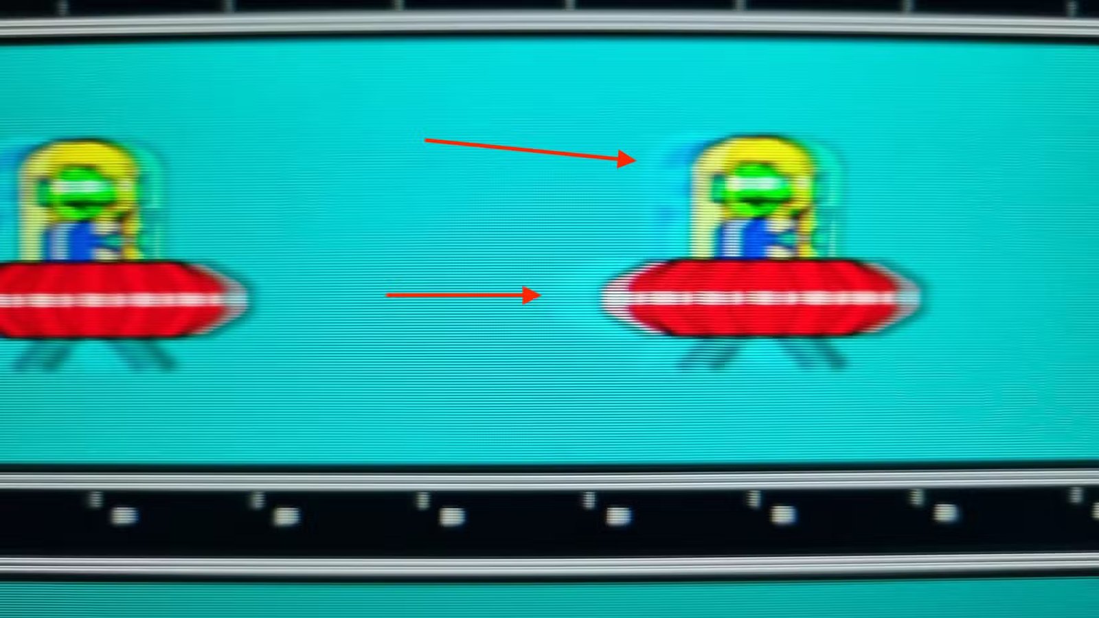 Un exemple de ghosting inverse. 