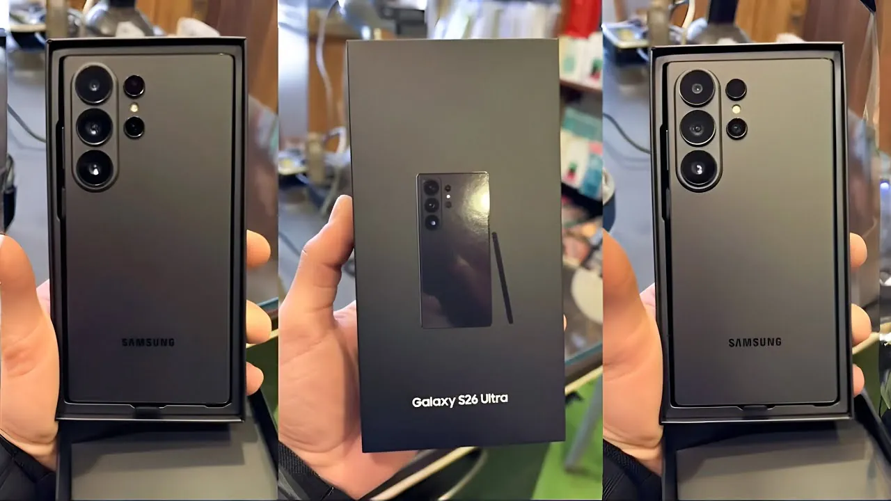 Gros plan sur la conception de l'appareil photo à double colonne du Galaxy S26 Ultra