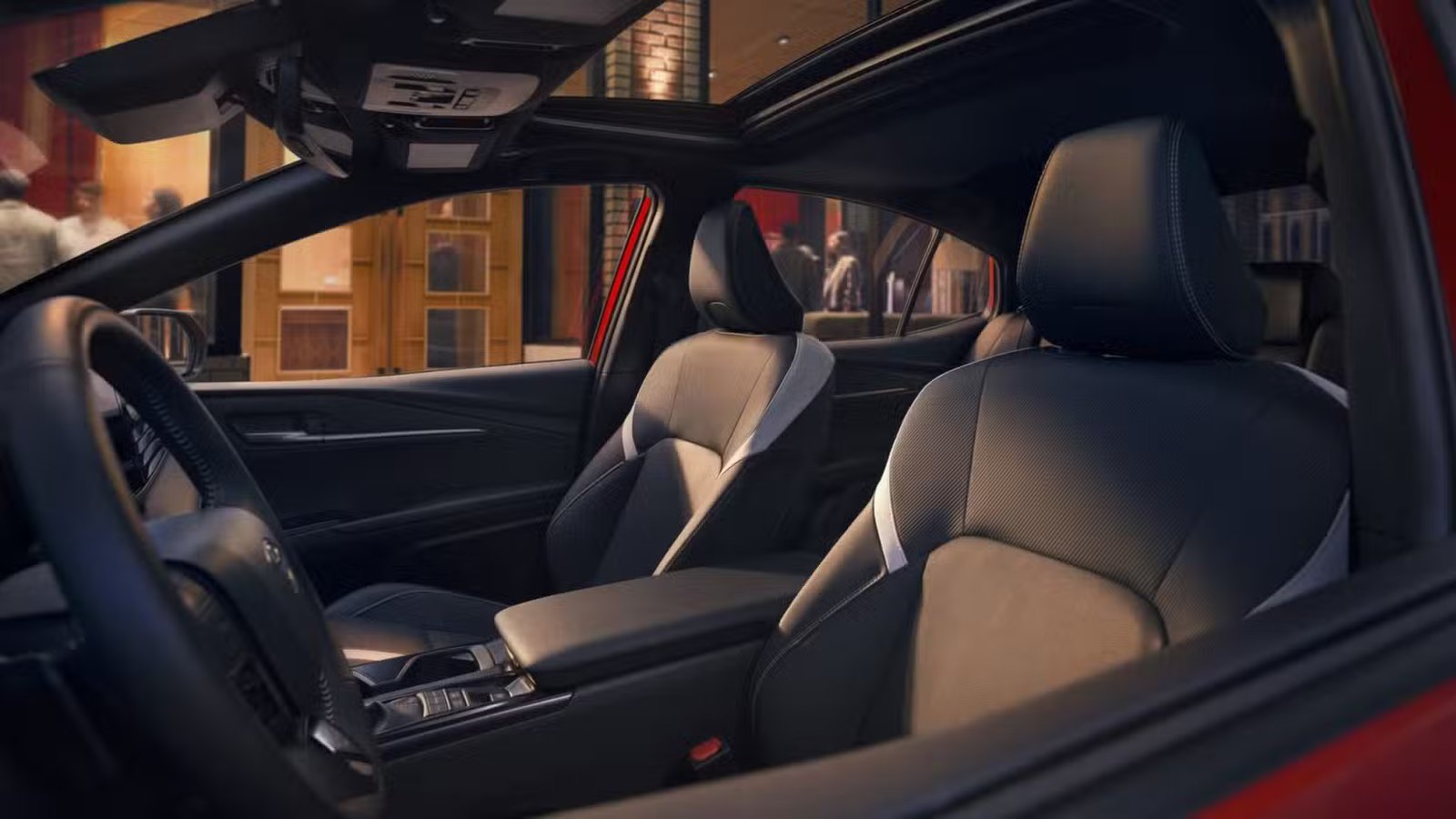 Gros plan de l’intérieur de la Toyota Camry Nightshade 2026.